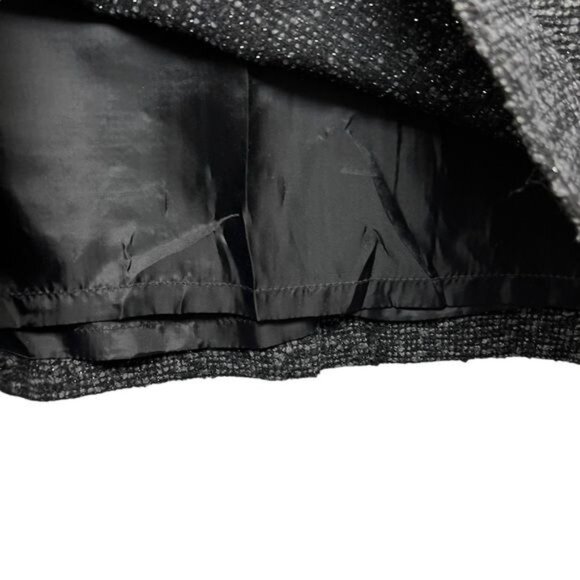 Liz Claiborne Black And Sparkle Tweed Wool Blend Pencil Skirt - Picture 3 of 8